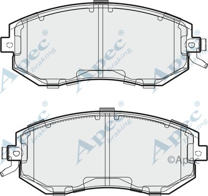 APEC BRAKING Piduriklotsi komplekt,ketaspidur PAD1868